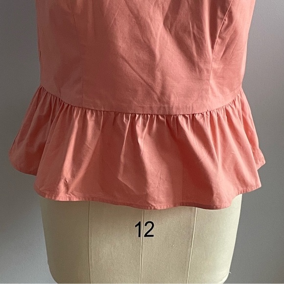 Express Bow Shoulder Peplum Top- Pink- Size Large- NWT - Picture 5 of 10